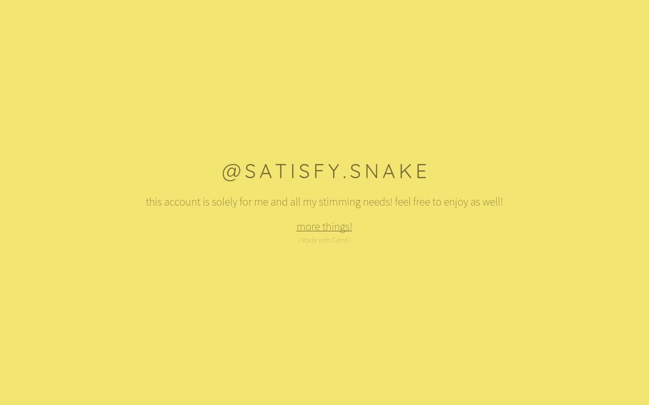 Carrd profile picture for @satisfy